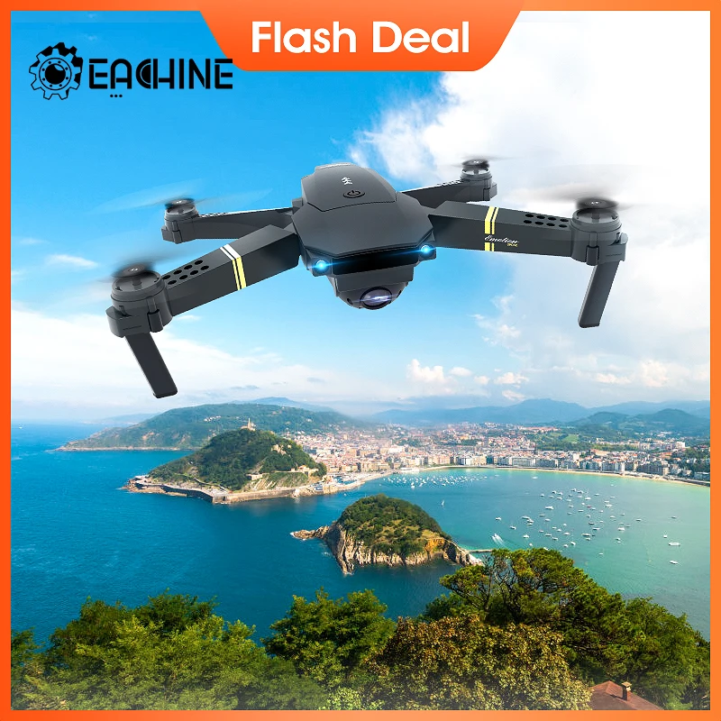 Eachine-Dron cuadricóptero de control remoto con cámara HD 1080P, brazo plegable, modo de retención de altura, 7 días de batería