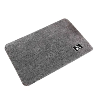 

Cotton Fiber Bath Mat Super Absorbent Bathroom Carpets Rugs Bathtub Floor Mat Doormat for Shower Room Toilet Bathroom Mat Grey