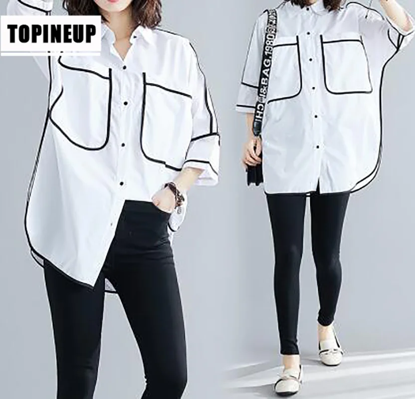 Camisas de verano sueltas informales con estampado a cuadros a la moda de estilo coreano, blusas con volante elegante, ropa de moda coreana| | - AliExpress