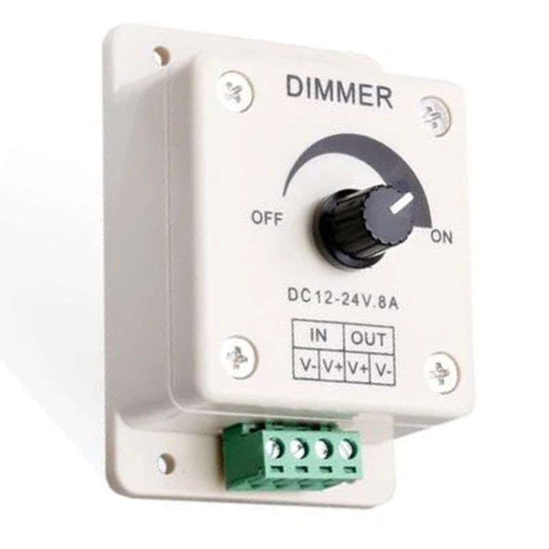 2 шт. ручной переключатель ручки диммеры для светодиодной ленты 12В-24В 8А ШИМ