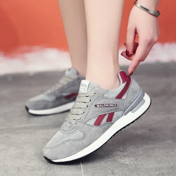 

MALEMONKEY 1373 Women Shoes Running Sneakers 2020 White Sneakers For Women Breathable Walking Sport Casual Shoes Flat Ladies