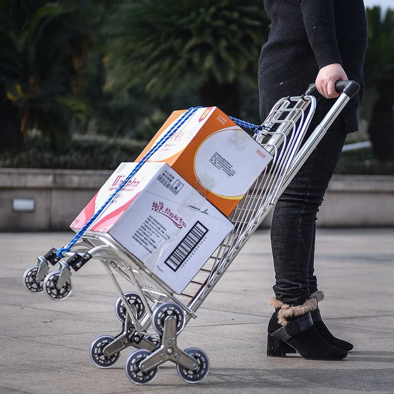  Climbing Shopping Cart Shopping Cart Small Cart Luggage Trolley Folding Portable Trailer Trolley Tr