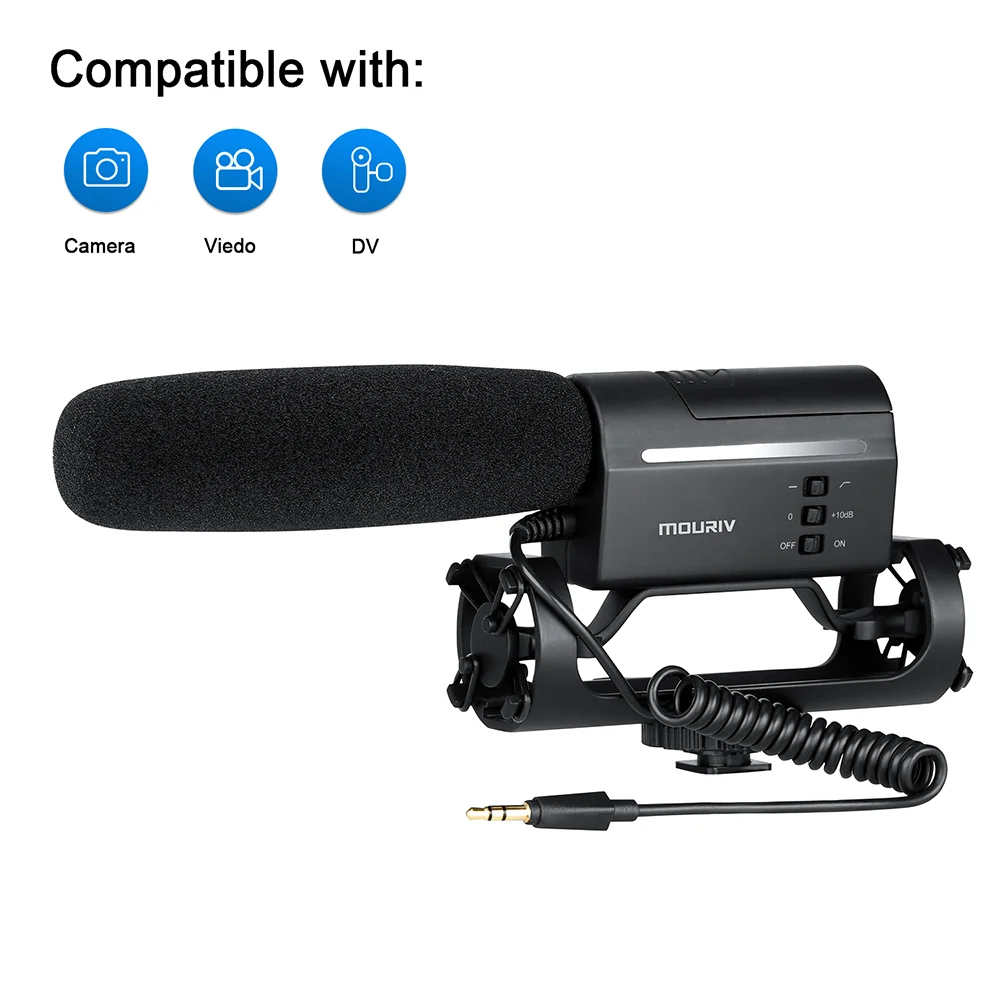 Mouriv VMC355 фото интервью дробовик микрофон для DSLR камеры Vloggers Videomaker