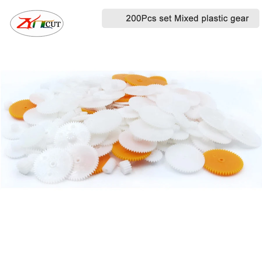 Plastic gear mixed installation Mixed plastic gear Motor drive 0.5 die DIY hand made toy accessories Toy belt connect