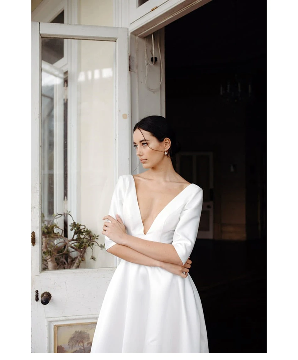 Women White Long Dress Elegant Big Swing V Neck Backless Floor Length Dress Ladies Satin Maxi Dress Summer