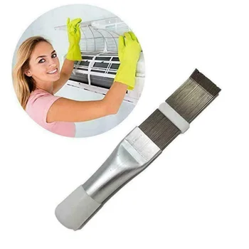 

Stainless Steel Fin Comb Air Conditioner Condenser And Radiator Fin Straightener Cleaner Repair Tool Metal Cleaning Brush Access