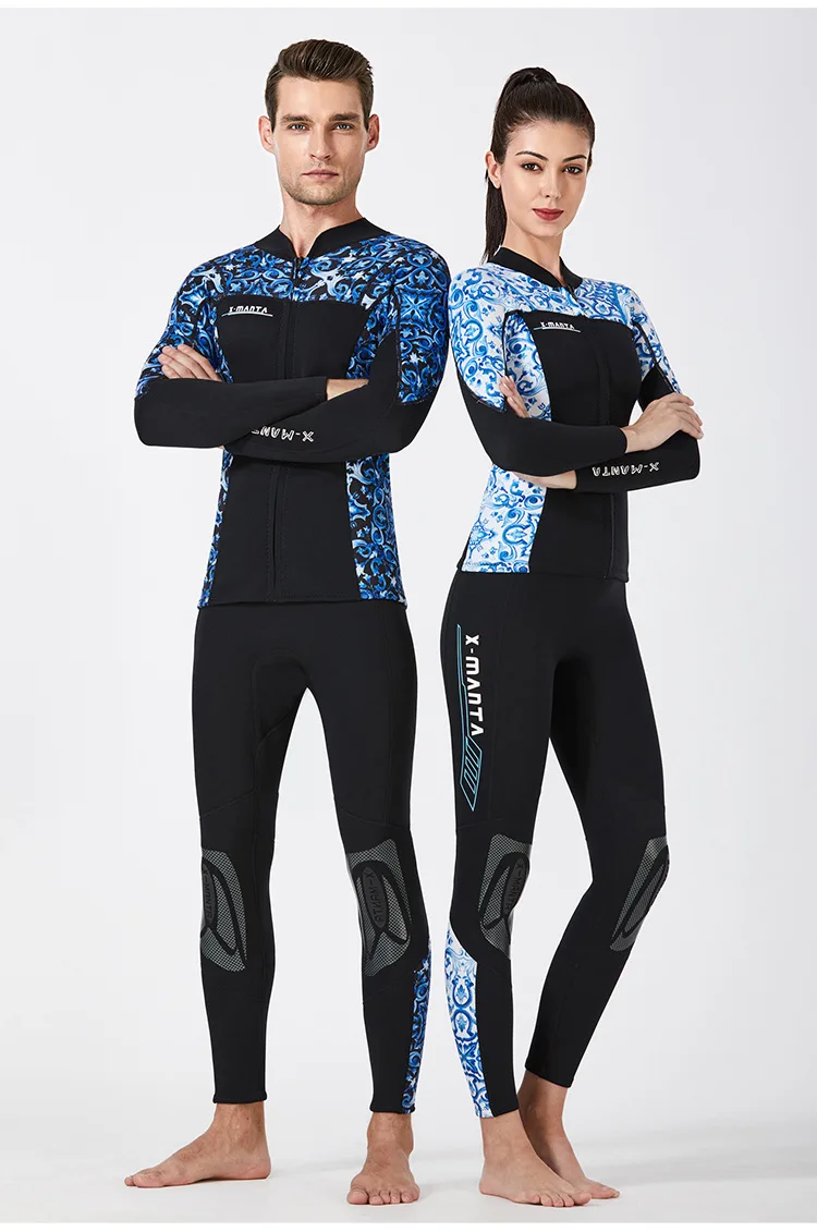 3mm Wetsuit Neoprene Men and Women Thickened Warm Winter Swimming Trunks Trousers Split Cold-proof Surfing Snorkeling Equipment