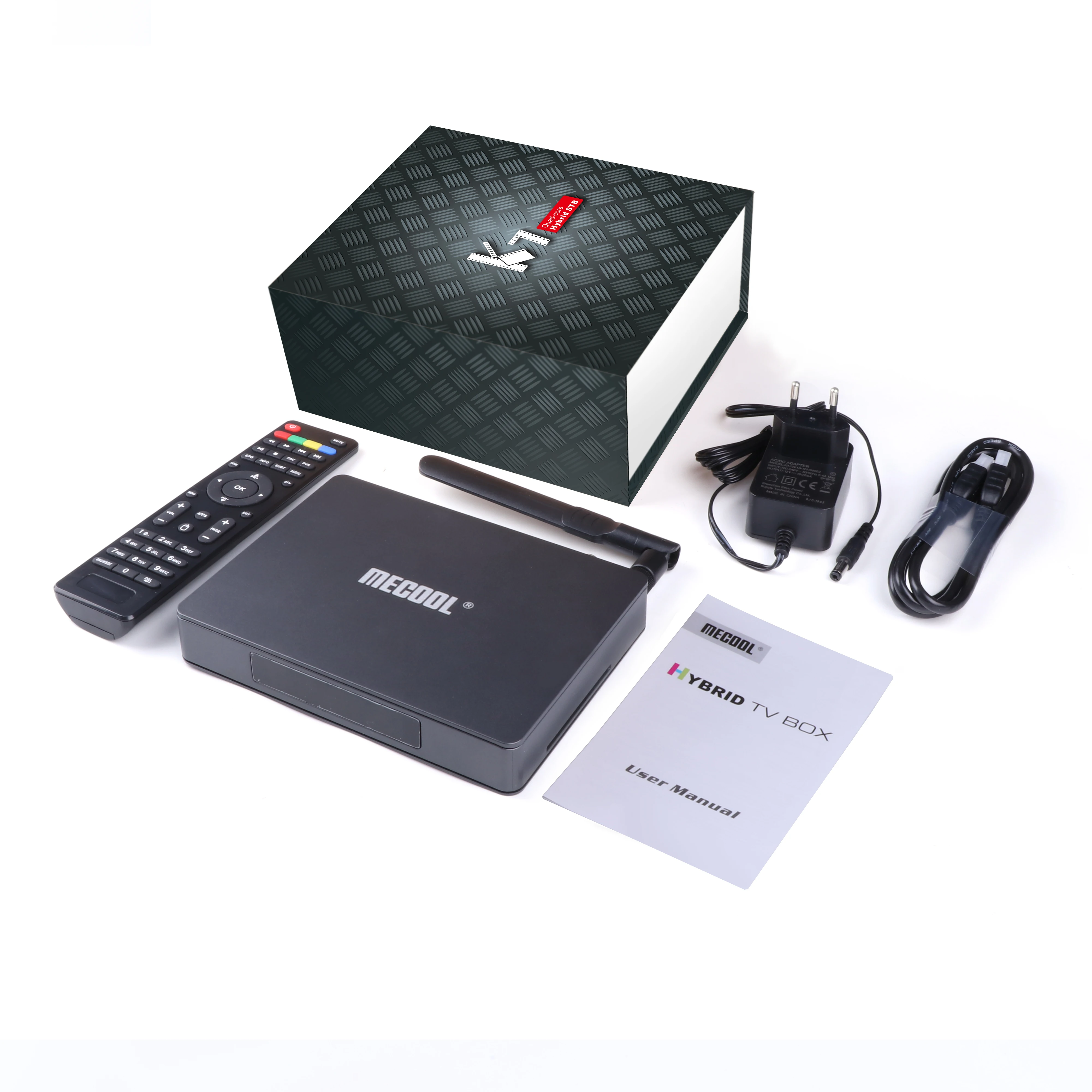 Mecool K7 ТВ Box Amlogic S905X2 DVB S2 + T2 C гребень 4 Гб DDR4 64 Встроенная память Android 9 0 двухъядерный