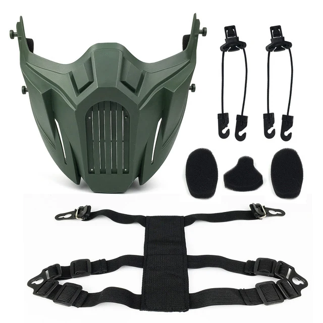 Tactical Skull Breathable Half Face Mask for Outdoor Combat and Cosplay Activities