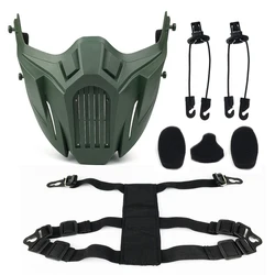 Tactical Skull Breathable Half Face Mask for Outdoor Combat and Cosplay Activities (GN)