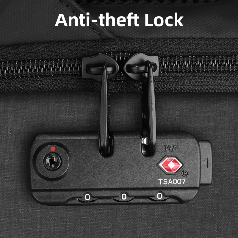 Рюкзак мужской под ноутбук с USB портом и замком без ключа|backpack hard|backpack men travelbackpack