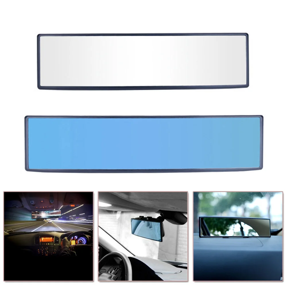 1 шт., зеркало заднего вида для автомобиля, грузовика, внедорожника, широкий кривой, антибликовый зажим, универсальный 270/300 мм, автомобильные запчасти, сменный внутренний аксессуар