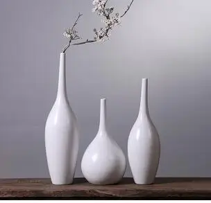 

CLASSICAL WHITE CERAMIC VASE FLOWER ARRANGEMENT ORNAMENTS PORCELAIN VASES DESK DECORATION FLORAL FLOWER POT VINTAGE HOME DECOR