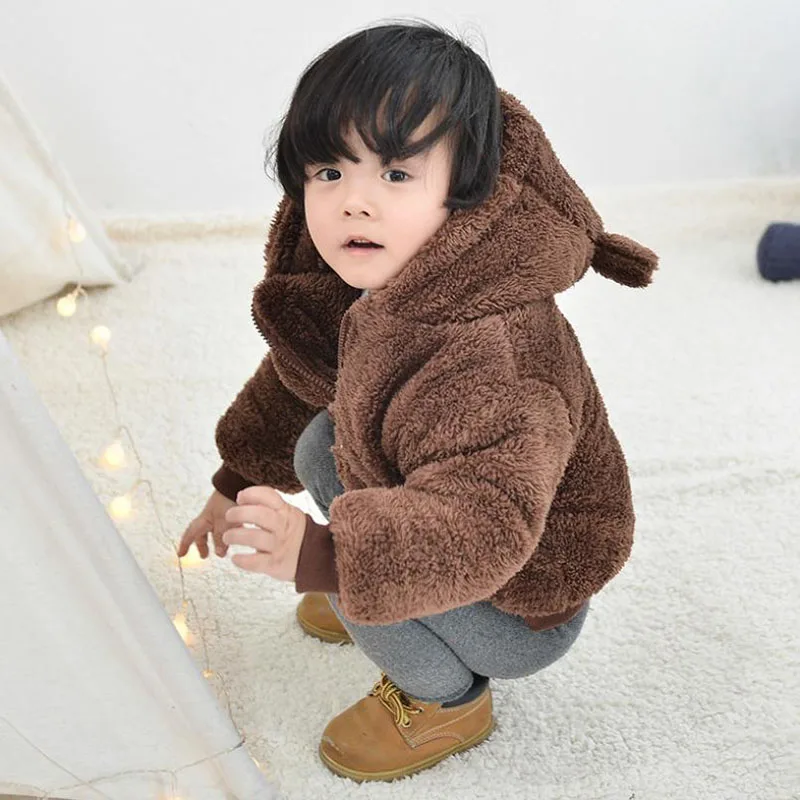 

Hooded Infant Winter Jacket Newborn Winter Baby Coat Warm Girls Baby Fur Coat Kids Winter Outwear 6-24 Months