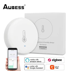 Tuya ZigBee – capteur de température et d'humidité, pour maison intelligente, thermomètre, compatible avec l'application Tuya ZigBee, compatible avec Alexa et Google Assistant 