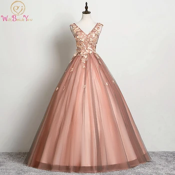 

Walk Beside You vestido 15 anos Blush Pink Black Quinceanera Dresses 2020 100% Real Ball Gown Sleeveless Lace Applique Beaded