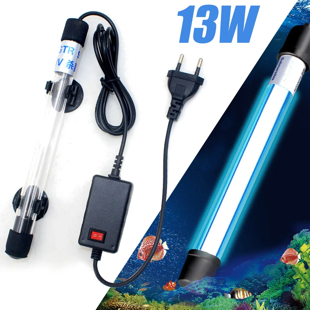 13W LED Aquarium Lighting Underwater Diving Lamp UV Sterilizer Lamp New