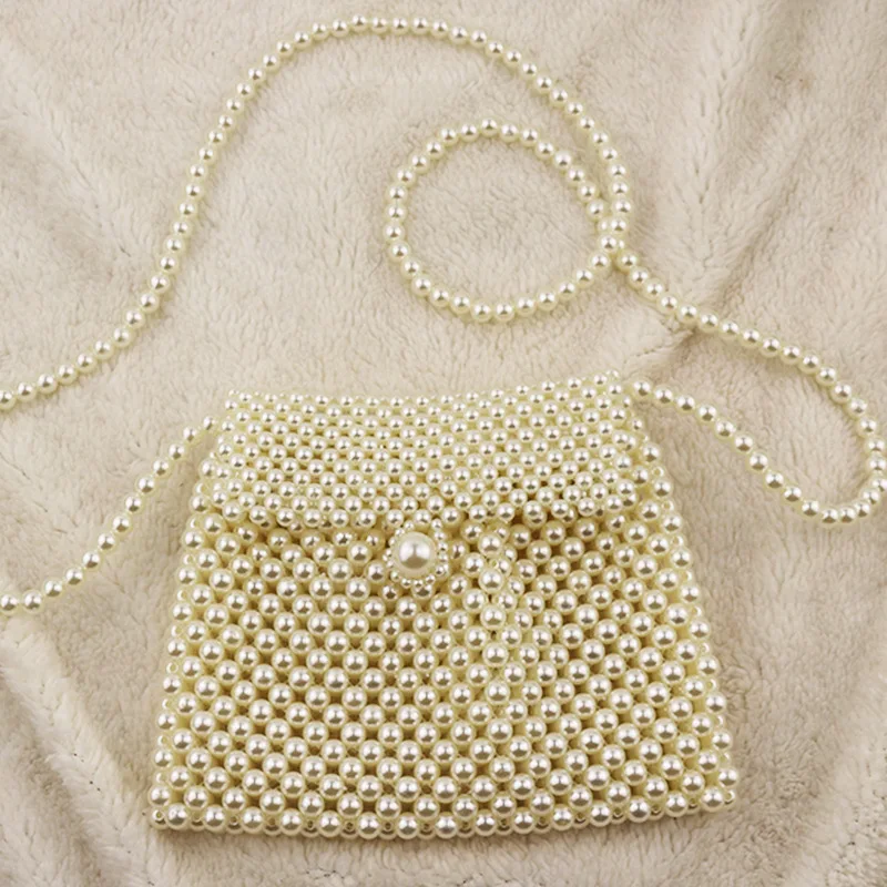 6PCS / LOT Cheap Pearl Mini Messenger Bags Retro Vintage Crossbody Girls Purses Wallets | Багаж и сумки