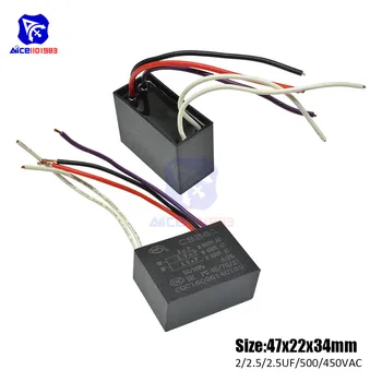 

diymore CBB61 AC 450 -500V 2μF/2.5μF/2.5μF±5% Capacitance 50/60Hz 5 Wires Running Capacitor for Air Conditioner Fan Motor