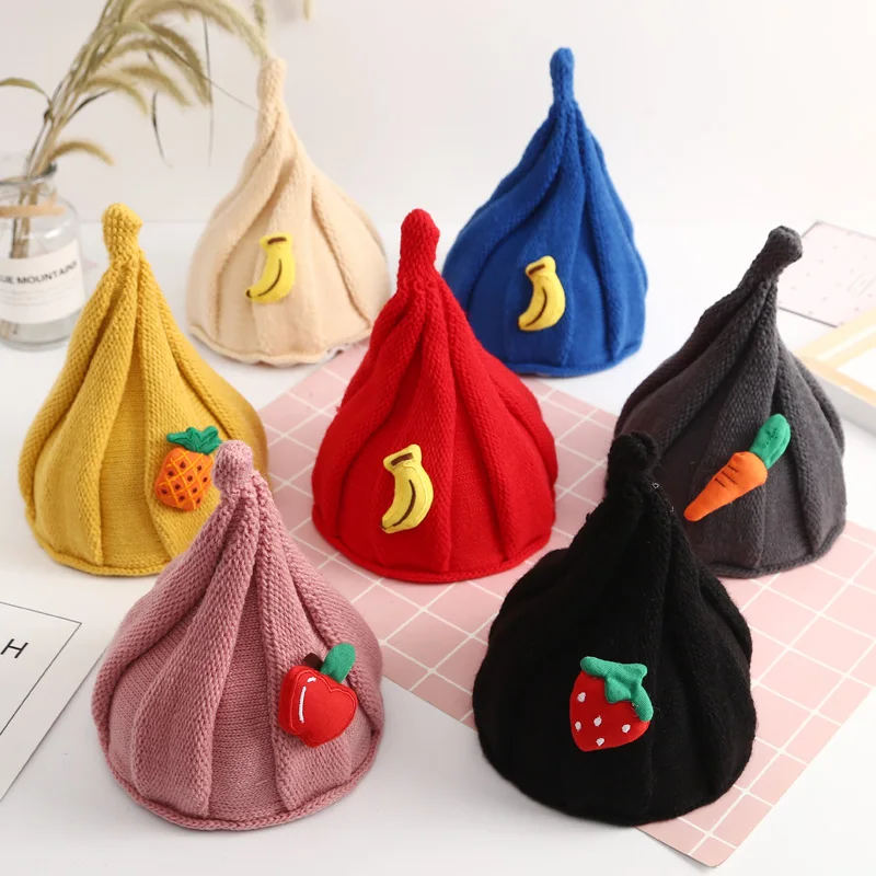 

Fashion Beanies Winter Baby autumn winter hat Children Hat Knitted Cute Cap For Girls Boys Casual Solid Color Girls Hat Beanies