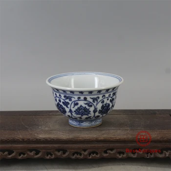

Ming Yong Le Blue and White Lion Grain Press Hand Cup Antique Vase Decoration Classical Wedding Porcelain Collection Home Decor
