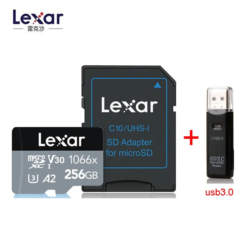 Новый Lexar Профессиональный 1066X micro SDXC UHS I карты SD слот для карт памяти 64 ГБ 128 256 512 U3