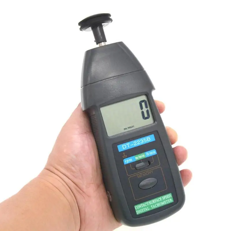 DT-2235B, цифровой тахометр, портативный, практичный, долговечный, скорость, квадратный, анемометр, измеритель скорости вращения двигателя, 190X70X30 мм