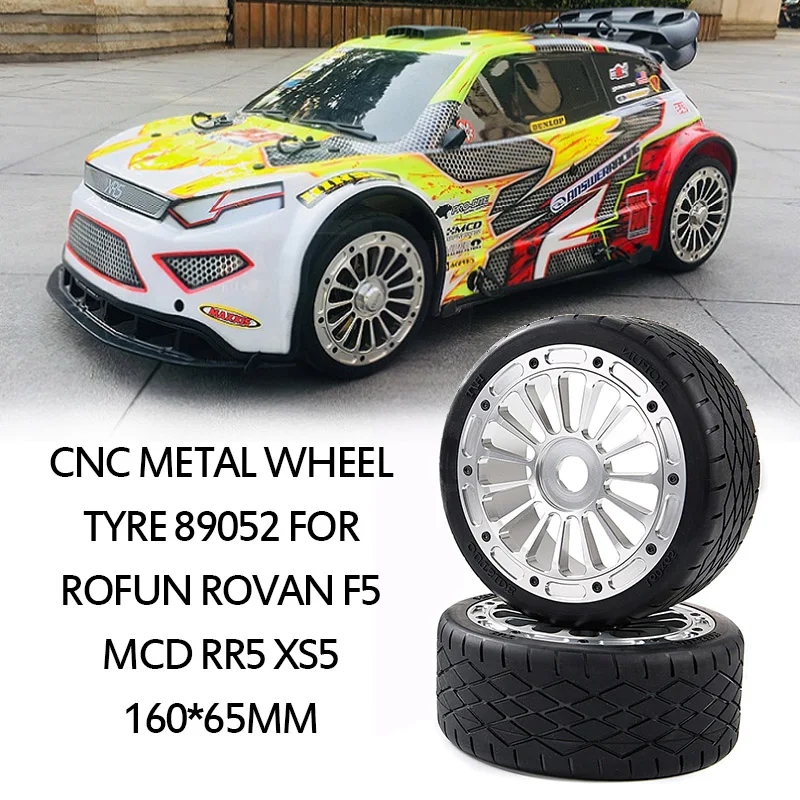 2 шт./компл. металла с ЧПУ колеса шины 89052 колеса шины для ROFUN Rovan F5 мкд RR5 XS5 160*65 мм сборка грузовиков 2 шт 89052 Запчасти