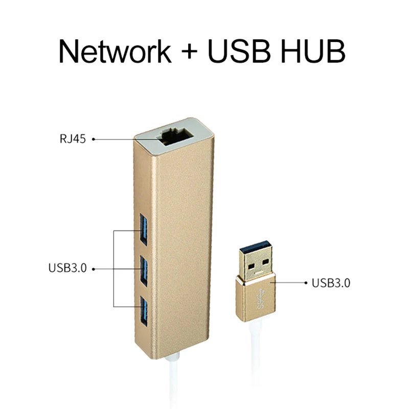 USB3.0 концентратор Gigabit Ethernet сетевой адаптер+ 3 порта концентратор USB 3,0 к RJ45 10/100/1000M Lan Карта для Macbook Windows 10