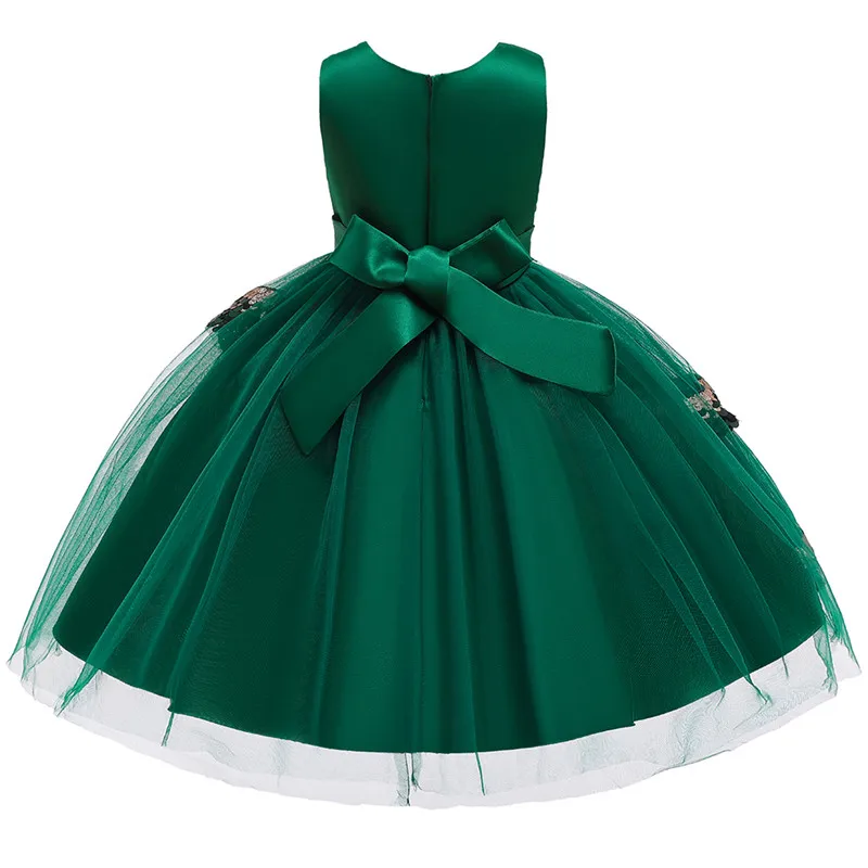 Berngi/летнее модное платье для девочек; цвет белый, синий; элегантные вечерние платья с бисером и большим бантом для детей; Размеры 3-8; платье принцессы для девочек