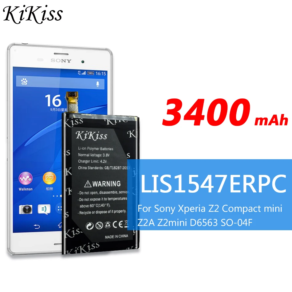 Бесплатный инструмент 3400 мАч батарея телефона для sony Xperia Z2 Compact mini Z2A Z2mini D6563 SO-04F LIS1547ERPC+ номер отслеживания