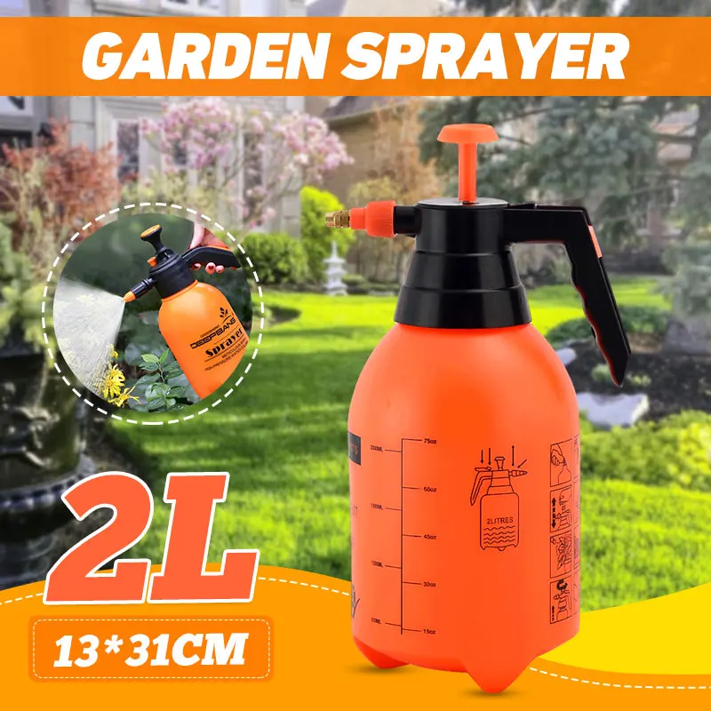 Hand-held Portable Water/Chemical Sprayer Pump Pressure Garden Spray Bottle 2L