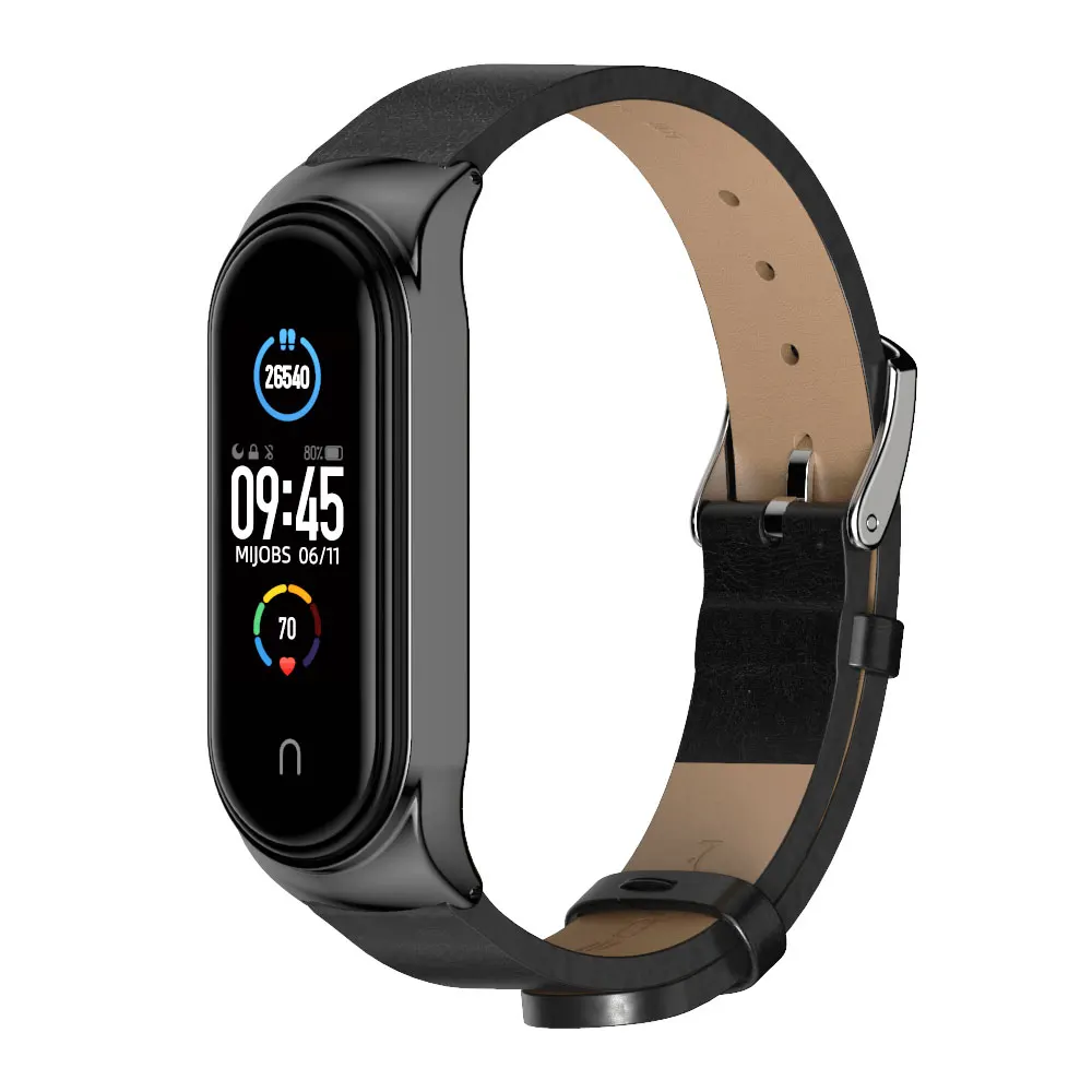 Elegant Leather Strap for Mi Band - Mijobs Design Collection