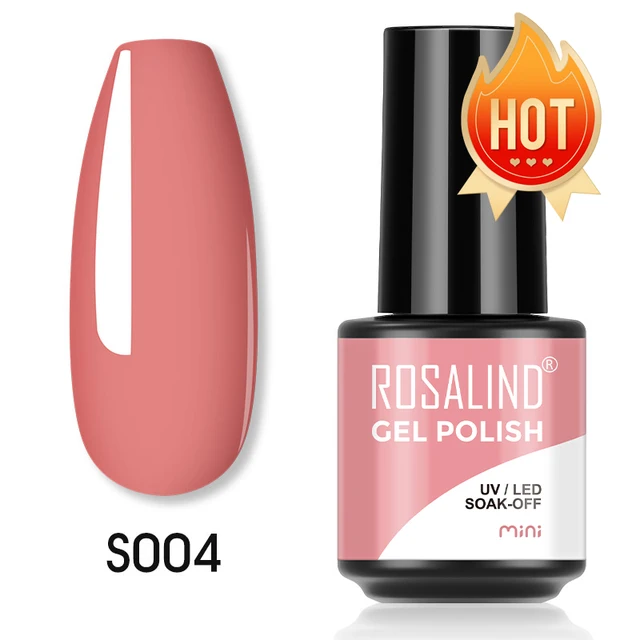 ROSALIND 7ml Gel Polish Semi Permanent Nails Gel Polish Soak Off UV LED Base Top Coat Vernis Nail Art Glitter Gel Varnish SLS-S004
