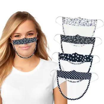 

1Pcs Adult Unisex Mini Shield Washable Reusable Comfortable Face Mask Breathe Transparent Visual Mask mascarillas reutilizable