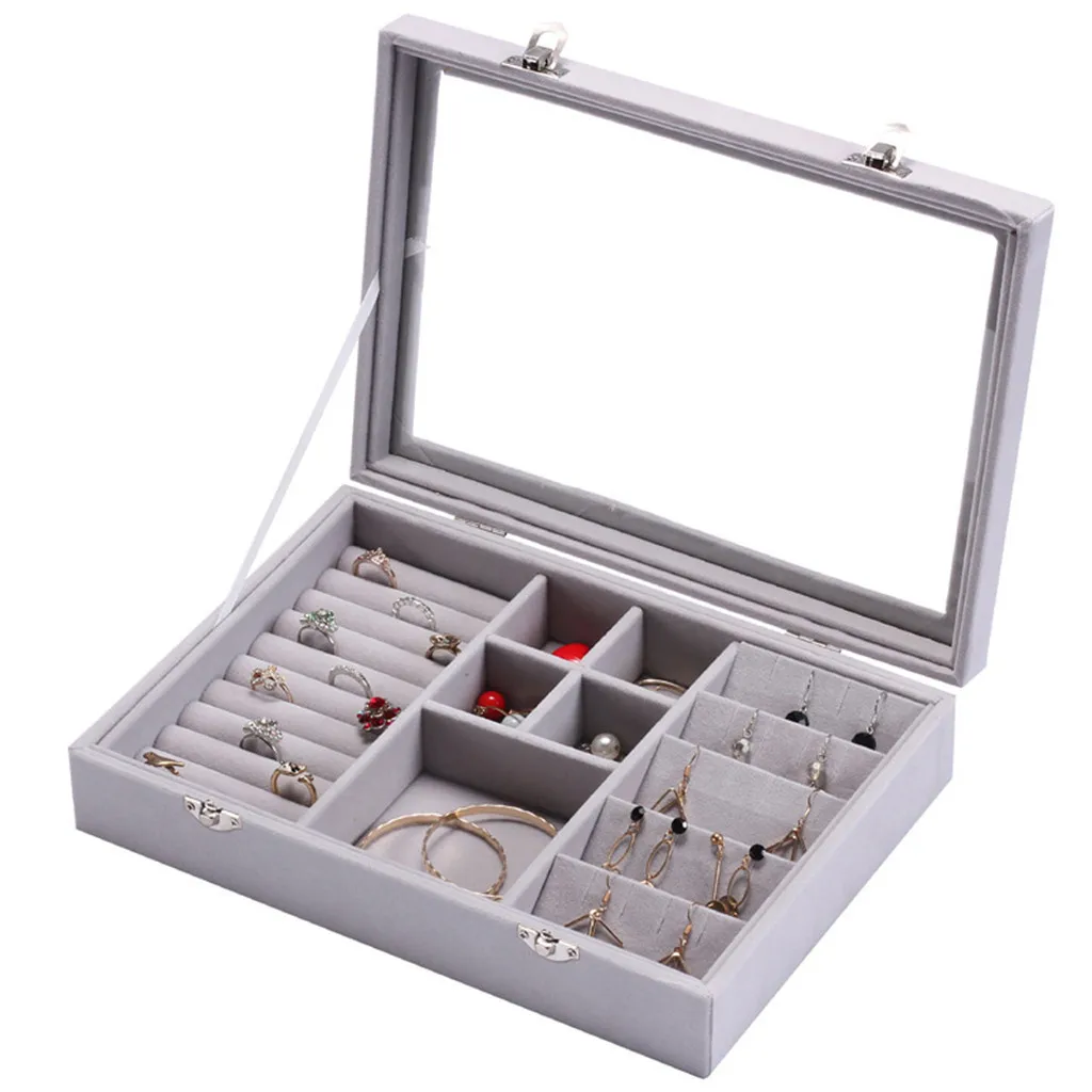  Jewelry Organizer Display Detachable Jewelry Box With Lid Portable Multi-function Travel Jewelry St