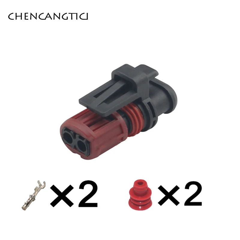 

1 Set 2 Pin Way Auto Wire Connector Waterproof Female Housing Plug 1.5MM Electrical Cable Socket 1337245-3