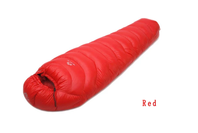 Red 800g L LMR Высокое качество 800 г/1000 г белый гусиный пух наполнение водонепроницаемый удобный дышащий спальный мешок - Цвет: Red 800g L