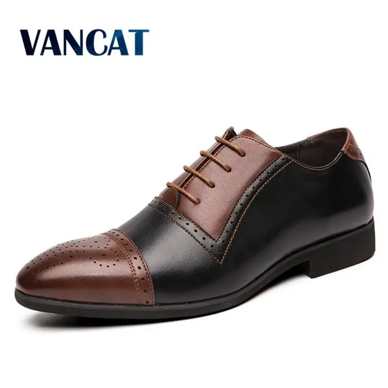 Модные мужские Формальные туфли высококачественные кожаные деловые модельные