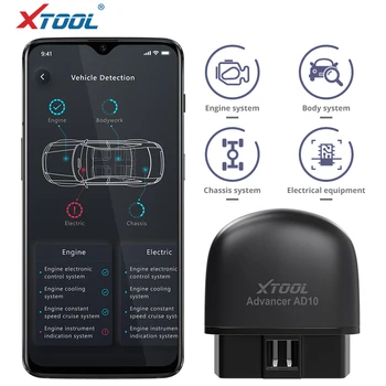 

XTOOL AD10 OBD2 Diagnostic Scanner EOBD Bluetooth ELM327 Code Reader Work with Android/Windows With HUD Head Up Display