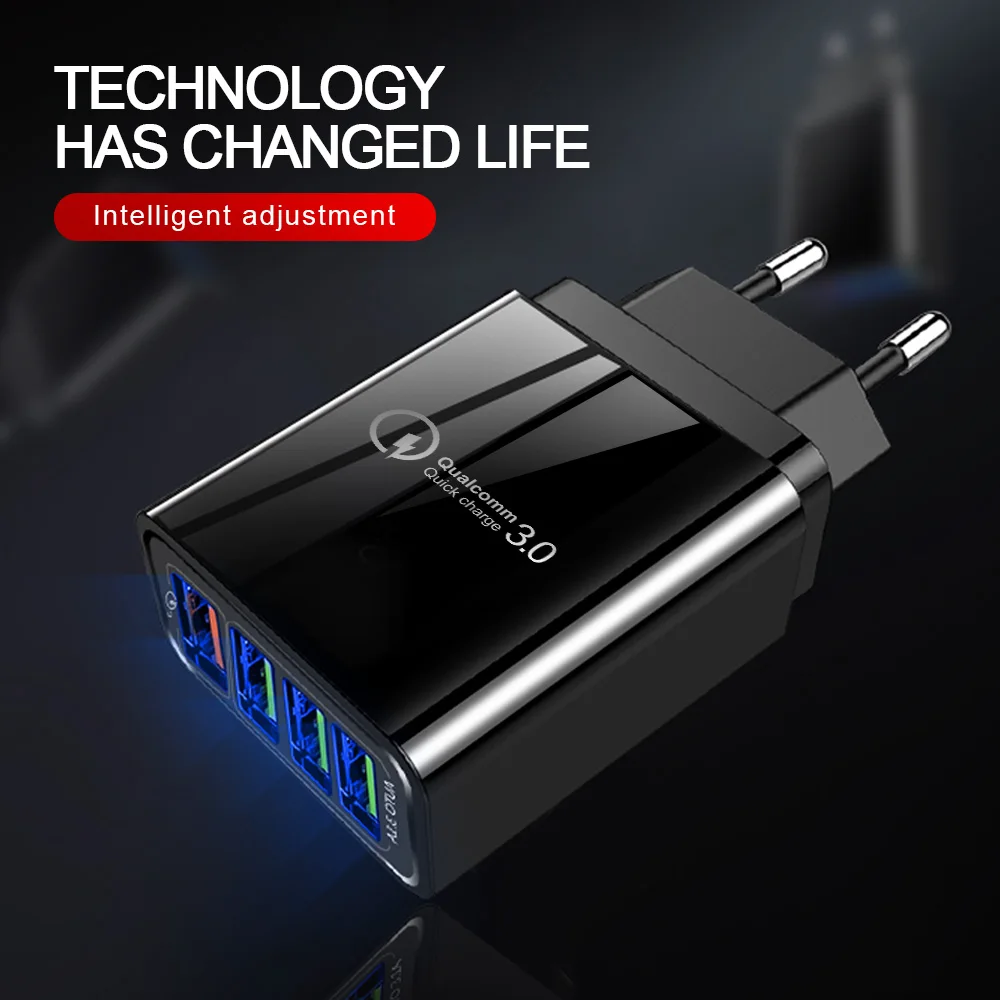 48 Вт USB зарядное устройство Quick Charge 3,0 4,0 порт настенное быстрое зарядное устройство для iPhone samsung Xiaomi huawei зарядное устройство для мобильных телефонов ЕС Великобритания адаптер