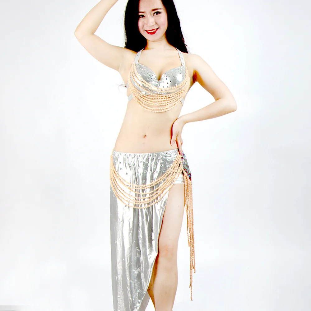 

Sexy Women Belly Dance Costume Ladies Modern Dancer Stage Performance Clothes Bra and Skirt Set