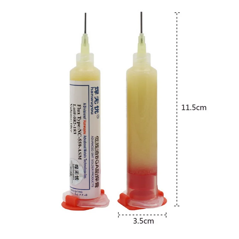 10 Pcs Solder Welding Paste No Clean Welding Flux Grease Repair Solder Cylinder Welding Oil With Flexible Tip Syringe 10