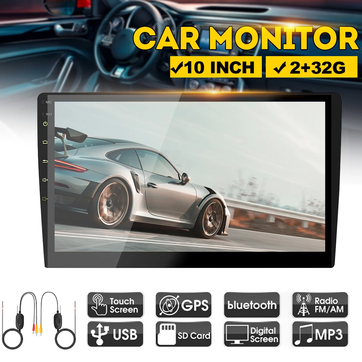 

10 inch Full HD 2+32G Car Multimedia Player 2 din Android Car Stereo Radio bluetooth WIFI Audio Stereo Car MP5 Player With GPS