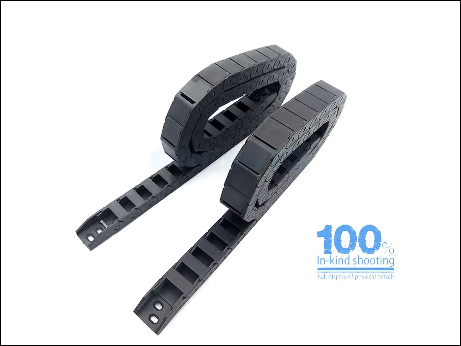 JFLO 1Meter 10x15 10x20 Wire Carrier cable Drag chain Semi-enclosed non-opening with end connectors Tanks Towline Free shipping 13
