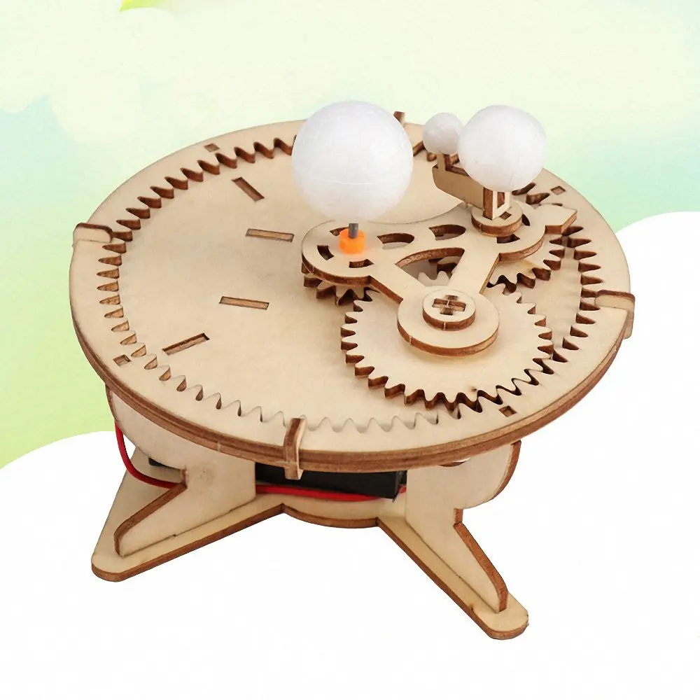 Details About Montessori Wooden Sun Earth Moon Planet Solar System Model Diy Teaching Material