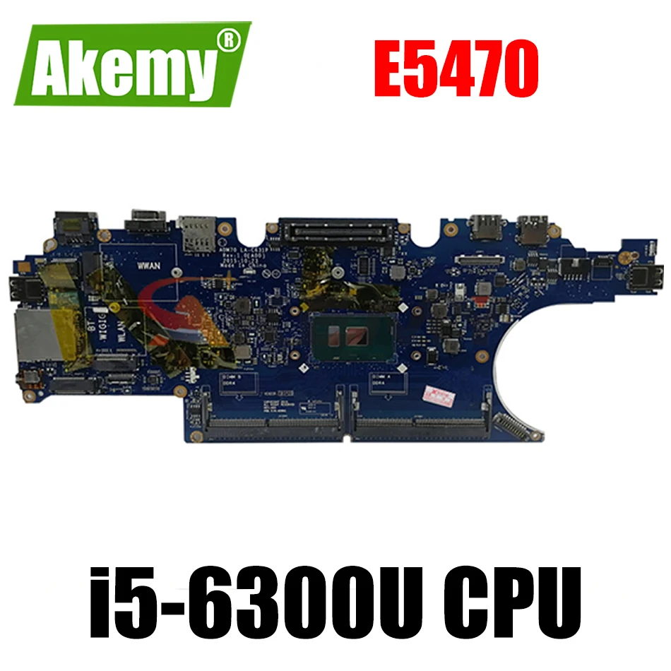 Original laptop Mainboard For DELL Latellite E5470 Core i5-6300U CN-0HCP0K 0HCP0K LA-C631P SR2F0 DDR3 | Компьютеры и офис