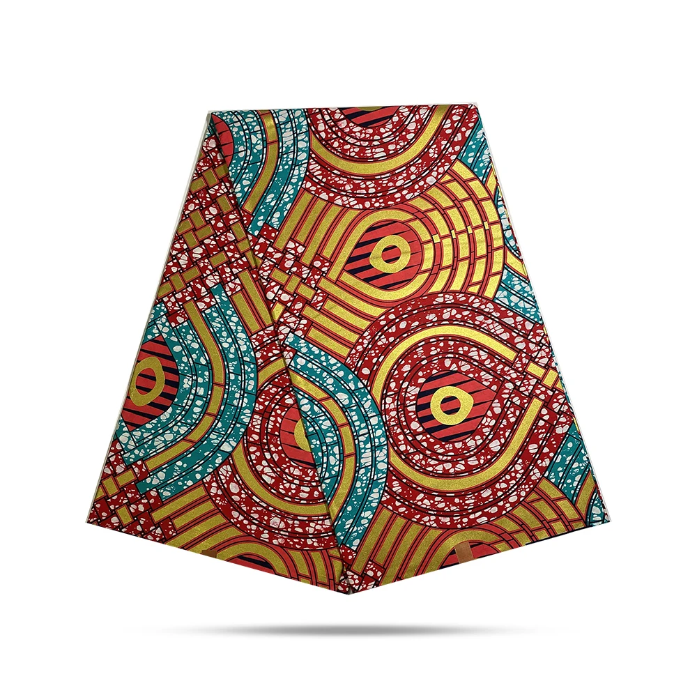 

2020 new arrival Holland golden wax fabric African wax Ankara real fabric 100% cotton 6 yards