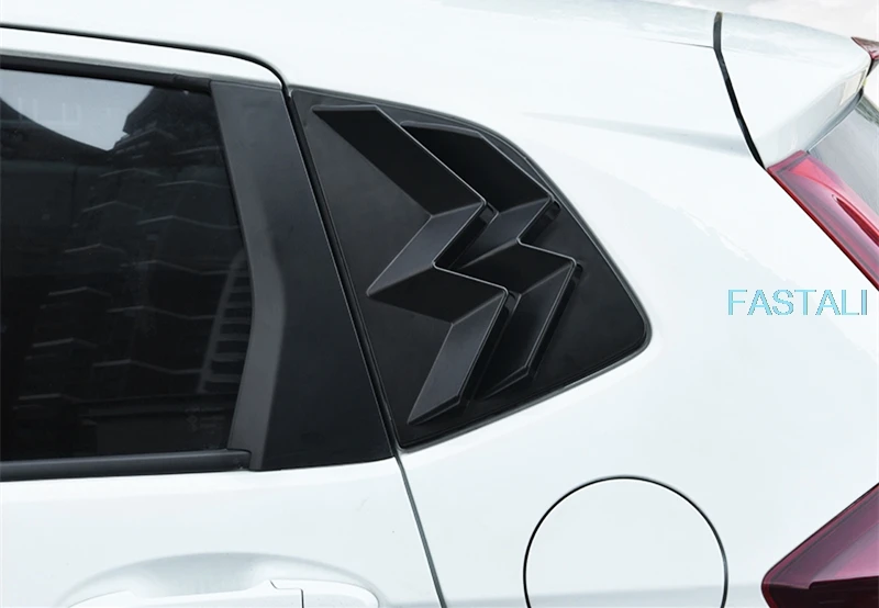 Для Honda FIT- автомобильные задние боковые жалюзи декоративные полосы задней двери окна Яркие полоски декоративные автомобильные аксессуары