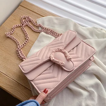 

2020 New Candy color Fashion Brand Women Bag soft PU Leather Messenger Bag Designer Chain Shoulder Crossbody Bag Handbag